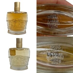 Vtg Stetson Splash Cologne & Aftershave by Coty Glass Bottle 2 fl /60mL FULL